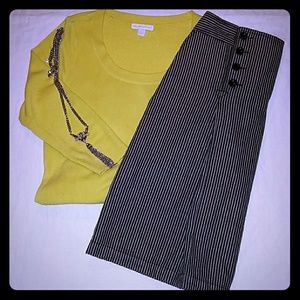 Larry Levine Blue & White Striped Shirt